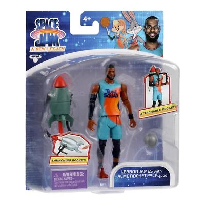 Space Jam 2 LeBron James Acme Rocket Pack 4000 4" Action Figure Toy - Image 1 of 4