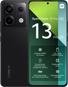 XIAOMI Redmi Note 13 Pro 5G 256 GB Midnight Black Dual SIM - Zdjęcie 1 z 1