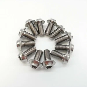 New Super Light Head 12pcs M5x10mm T25  Disc Brake Rotor Bolts Screws GR5 - Picture 1 of 9