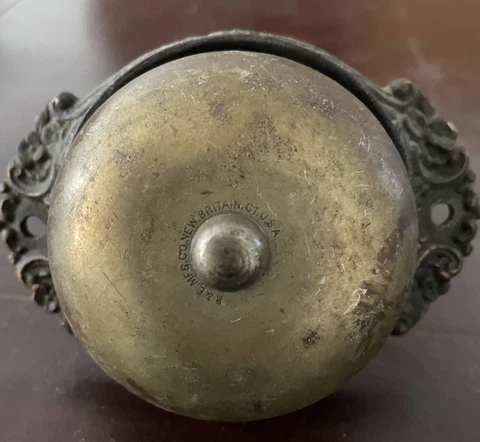 Antique - Original Victorian Doorbell. Cast Iron & Brass. 1890-1930. R & E Mfg Cover