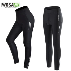 WOSAWE Ladies Cycling Tights Padded Pants Running Riding Breathable Leggings - Picture 1 of 11