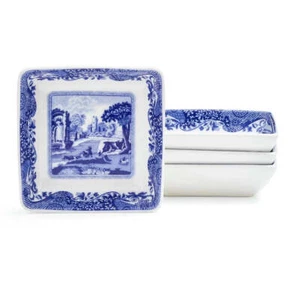 Piatti quadrati italiani blu spode, set di 4 - Foto 1 di 4