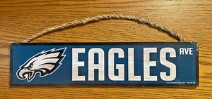 Philadelphia Eagles Sign 4x17 Wood "Eagles Ave" Logo Design NEW IN PLASTIC - Picture 1 of 8