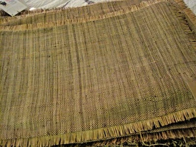 WEST ELM ~ STRAW PILLOW COVER 12" x 21", BROWNS, NEW (10 AVAIL) - Image 1 of 3