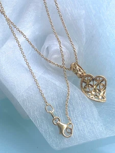 45 cm Halskette mit  *HERZ* Anhänger 750 Gelbgold 18 KT  Gold🧡bezaubernd 💛 - Bild 1 von 7