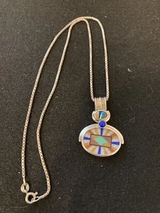 Collar Colgante Whitney Kelly WK Lapislázuli 925 Diseño Mexicano Incrustación - Imagen 1 de 4