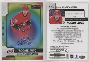 2017-18 O-Pee-Chee Platinum Rainbow Color Wheel Janne Kuokkanen Rookie Auto RC