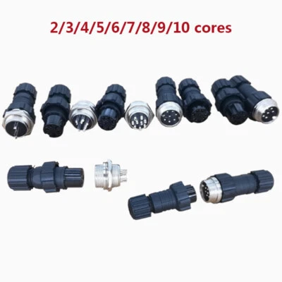 GX16 2 3 4 5 6 8 9 10 core Aviation Cable Connector Plug Metal Male Female Panel - Image 1 of 4