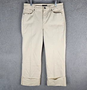 NYDJ Teresa Wide Leg Wide Cuff Jeans Women Size 6 White Creek High Rise Stretch - Picture 1 of 9