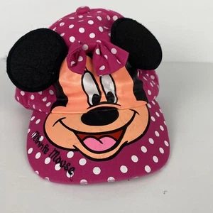 Disney Minnie Mouse Polka Dot Snapback Hat Cap Pink Black Gift Youth Kids Girls - Picture 1 of 8