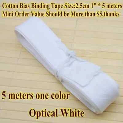Cotton Bias Bindnig Tape 1"width 5meters DIY Garment Accessories Handmade Tape - Image 1 of 4