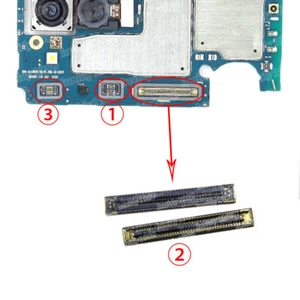 2 X For Samsung Galaxy A12 A125 LCD display FPC battery connector mainboard plug - Picture 1 of 4
