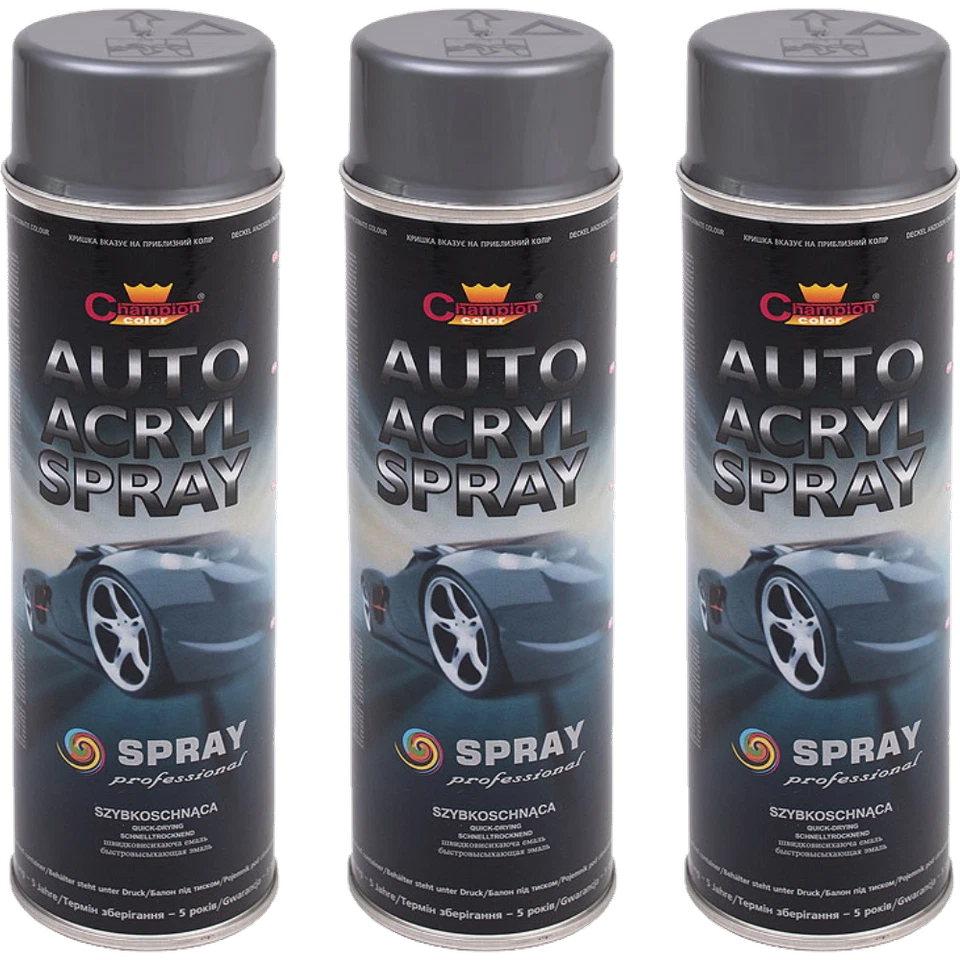 3x 500ml Felgensilber Felgenlack Lackspray Sprühdose Silber-Aluminium RAL9006  - Bild 1 von 4