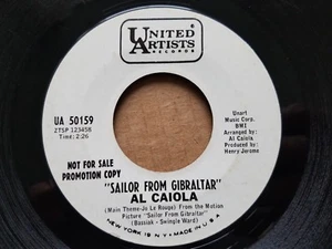 AL CAIOLA - Eight on the Lam / Sailor from Gibraltar 1967 PROMO 7" - Picture 1 of 2