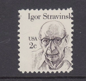 US Sc 1845 MNH. 1982 2c Igor Stravinsky, MISPERF, ERROR - Picture 1 of 1