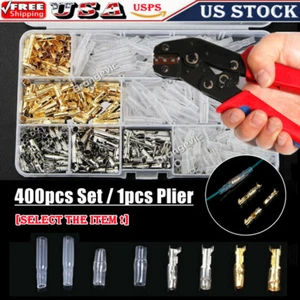 400PCS Assortment Crimp Electrical Wire Connector Kit Bullet Terminals/Pliers US - Picture 1 of 27