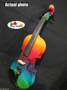 Solid wood Colorful electric violin & acoustic 5 strings violin 4/4 - Picture 1 of 6