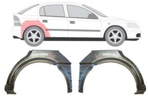 Per Vauxhall Opel Astra G 1998-2009 HB Pannello Riparazione Passaruota Posteriore/Sinistro+Destro - Foto 1 di 4