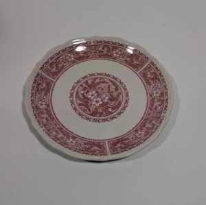 Syracuse Strawberry Hill Ceramic Dinner Plate Floral Red White Vintage - Picture 1 of 8