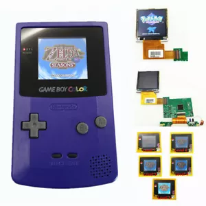 Purple Rechargeable Game Boy Color GBC Console With Highlight Back Light LCD - Bild 1 von 10