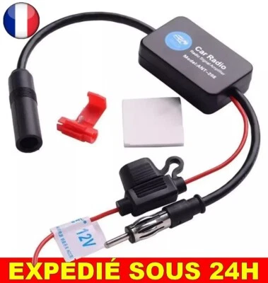 ✅ Amplificateur De Signal FM Universel Antenne Voiture Anti Interférence Radio - Photo 1/4