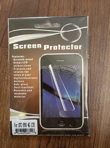 Clear Anti-grease LCD Screen Protector +cloth wipe for HTC EVO 4G LTE - Picture 1 of 2