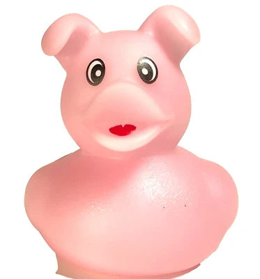 ENVÍO GRATUITO CERDO ROSA ANIMAL DE GRANJA CRUCERO PATO DE GOMA 2 1/4" CRUCERO PATITO LECHÓN Foto 1 de 2