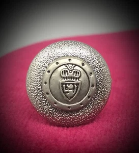 Artisan Handcrafted Designer Button Ring Vintage Silver Button - Picture 1 of 5