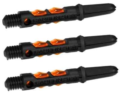 HARROWS Short Black & Orange CARBON ST Dart Shafts: 1 set of 3