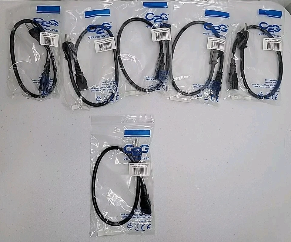 2FT Universal 3 Prong AC Power Cord Cable 18 AWG for Computer Printer Monitor TV - Image 1 of 4