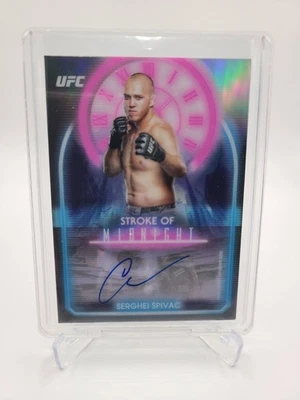2025 Topps Midnight UFC Serghei Spivac Stroke of Midnight Auto - Image 1 of 2