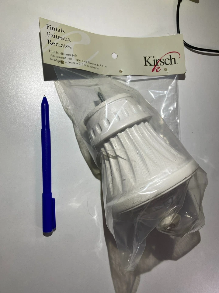 2 NUEVO Acabados Kirsch Charleston Mármol 46802.830 para Barra de Cortina de 2" Foto 1 de 4