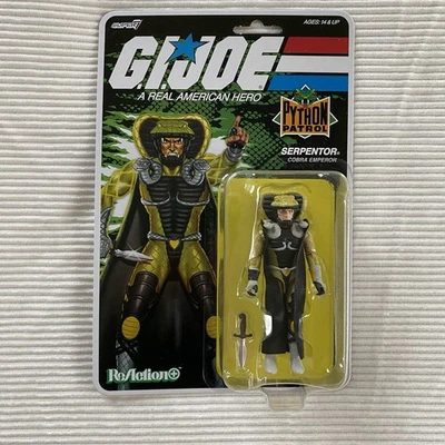 G.I. Joe Reaction+ Super7 Python Patrol Serpentor Cobra Emperor Action Figure - Image 1 of 3