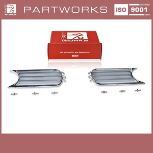 Horngitter für PORSCHE 356 A Lüftungsgitter Metall CHROM + Schrauben L+R - Picture 1 of 9