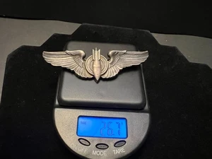 Original WWII Era US Army USAAF 3" Sterling Bombardier Wings Heavy - 26.7 Grams - Picture 1 of 9