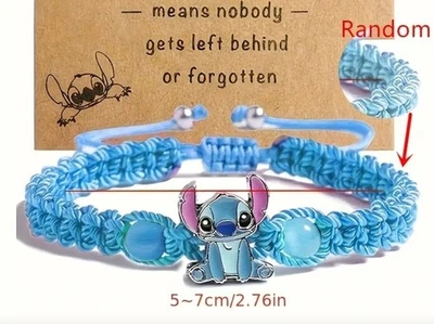 Stitch Bracelet Friendship light blue unisex birthday Christmas Stocking filler - Image 1 of 2
