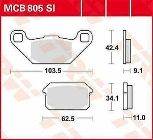 Harley Davidson Fxdr 1868 ABS 2019 TRW Sv Serie Sindered Bremsbeläge MCB819SV - Imagen 1 de 1