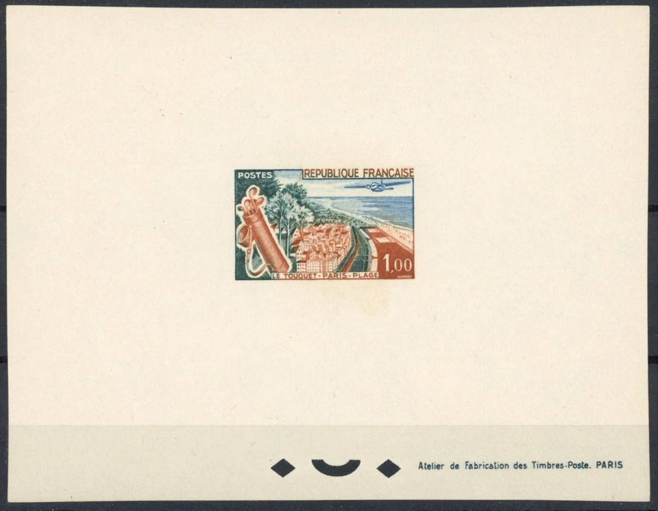 [70.108] France 1962 Golf good VF Deluxe Proof Sheet $90 (no hinge) - Image 1 of 1