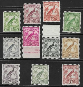NEW GUINEA 1932-34 SET TO 2/- (LESS 4d) MH/MNH. SG. 177-180a, 182-186. (D843) - Picture 1 of 2