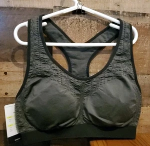 C9 Champion Seamless Sport BH Duo Dry Medium Support grau schwarz eng anliegend Gr. L - Bild 1 von 11