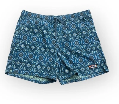 Patagonia Wavefarer Board Shorts Hombres Talla XXL ELÁSTICO GEOMÉTRICO Azul Sin Forro Foto 1 de 4