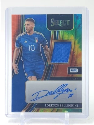 LORENZO PELLEGRINI 2022 SELECT FIFA PATCH TIE DYE PRIZM AUTO /15 Q0902 - Image 1 of 2