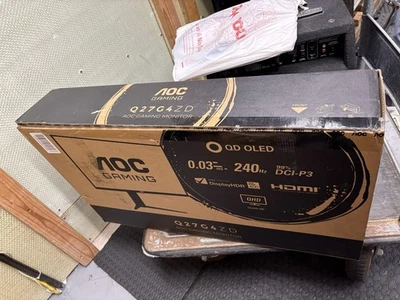 NEW AOC Q27G4ZD 27" QD OLED Gaming Monitor QHD 2560x1440 240Hz 0.03ms HDMI 2.0 - Image 1 of 4