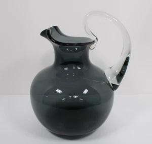 Vintage Blenko Glasgriff Krug Anthrazit 9,75" #544 - Bild 1 von 16