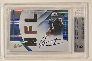 2011 Absolute Memorabilia Cam Newton /199 BGS 9 10 Auto Autograph Rookie RC #202 - Bild 1 von 3