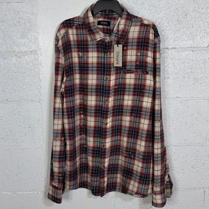 Buffalo Men's Simbio Plaid Long Sleeve Distressed Shirt Mirage medium $80 - Picture 1 of 7