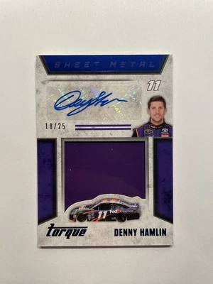 2016 Panini Torque Racing Sheet Metal Signatures Denny Hamlin #SSM-DH /25 AUTO - Image 1 of 2