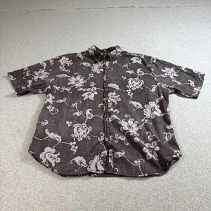 Camisa Reyn Spooner Para Hombres 2XL Marrón Aloha Hawaiana Manga Corta Tropical Crucero - Imagen 1 de 11