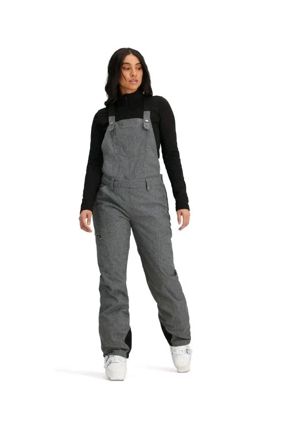 Obermeyer Women's Malta Bib Overalls Ski Snow Size 10 Charcoal