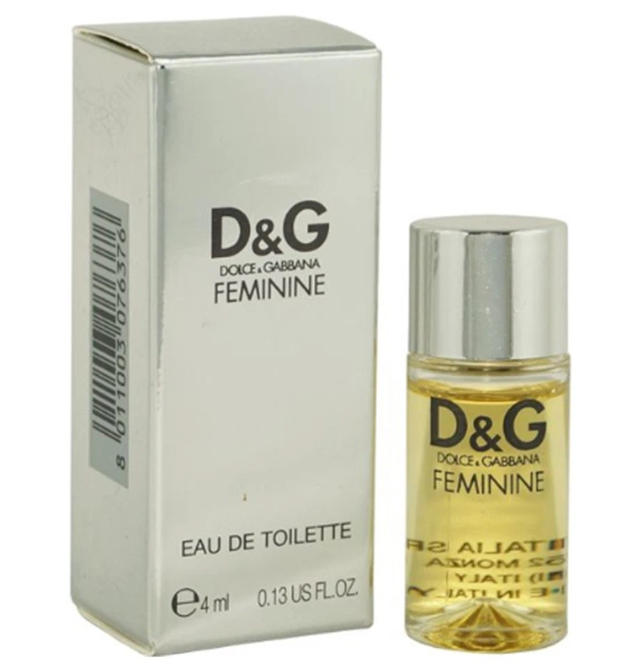 D&G FEMININE * Dolce & Gabbana 0.13 盎司 / 4 毫升迷你淡香水女式飞溅 — 第 1/1 张图片